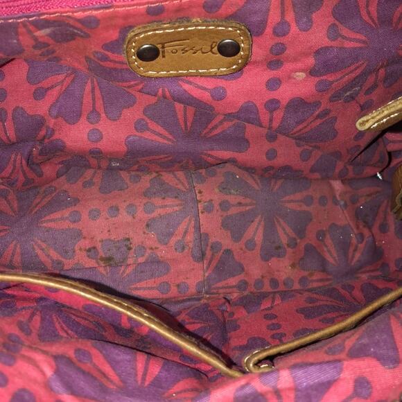 Fossil Patchwork Hobo Bag Purse - Picture 9 of 12